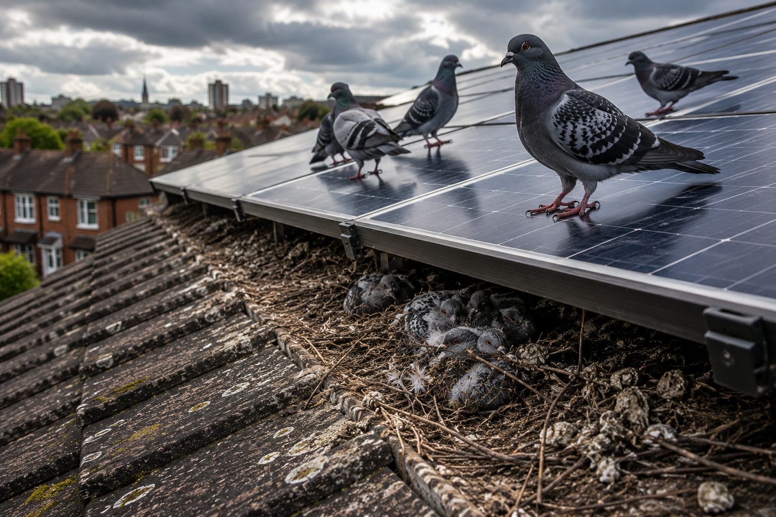 Solar Panel Bird Proofing in West Midlands